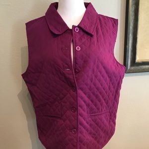 Draper’s & Damon’s XL Royal Purple Quilt Vest NEW
